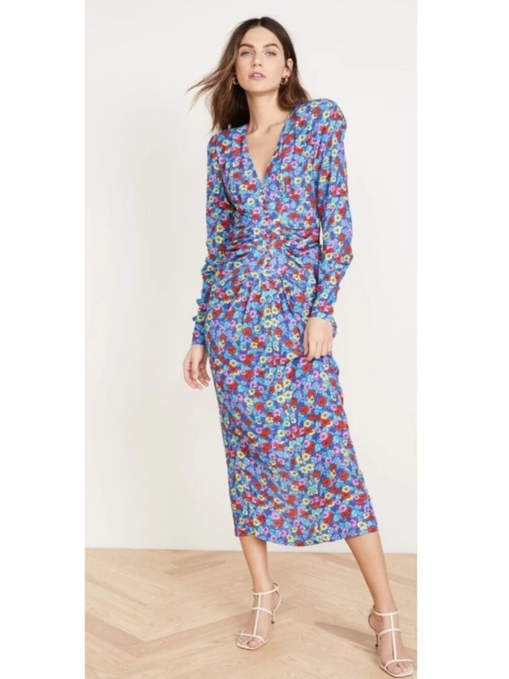 Rotate Birger Christensen Heather Midi Dress Floral Print Size 4